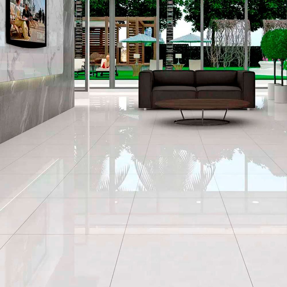Porcelanato para interiores 60x60 super white caja