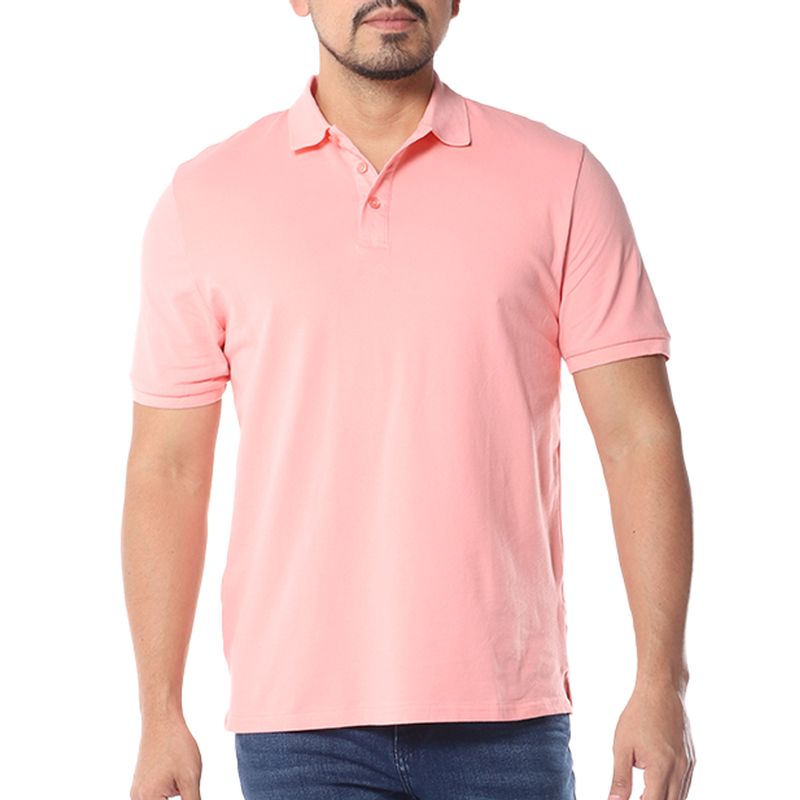 Gents Camisa polo basica rosada para hombre