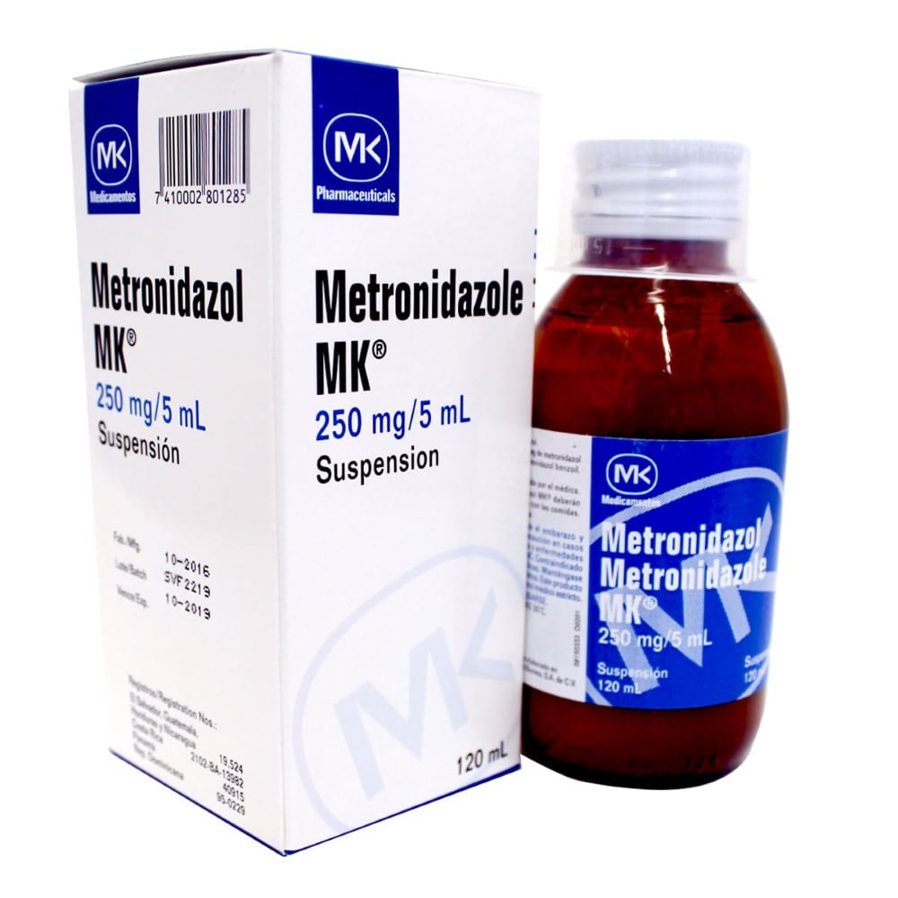 Metronidazol Mk 250mg Suspension Frasco X 120ml - Siman El Salvador