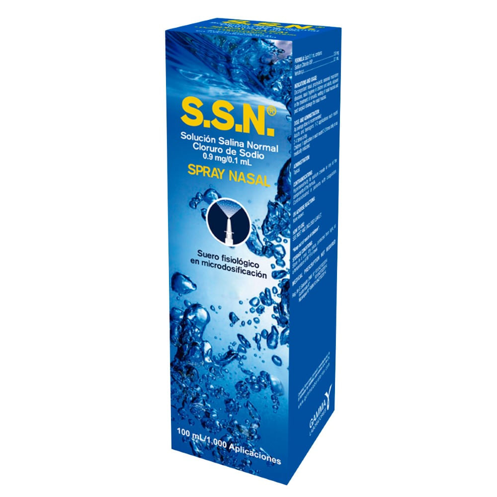 Solucion salina normal gamma spray nasal 100ml - Siman El Salvador