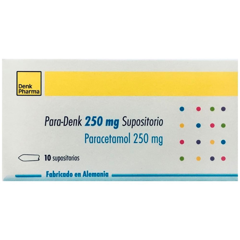 Para denk 250mg x 10 supositorios - Siman El Salvador