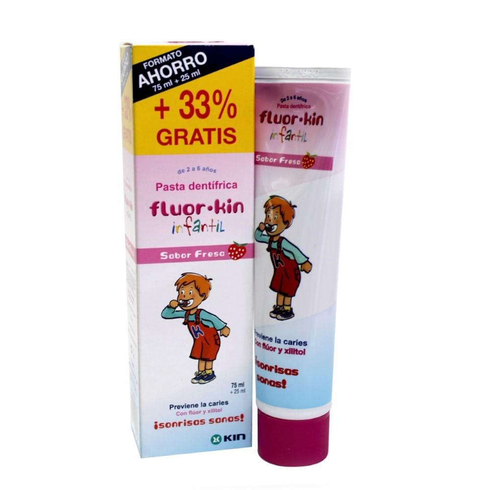 Fluor kin infantil pasta tubo x 75+25ml - Siman El Salvador