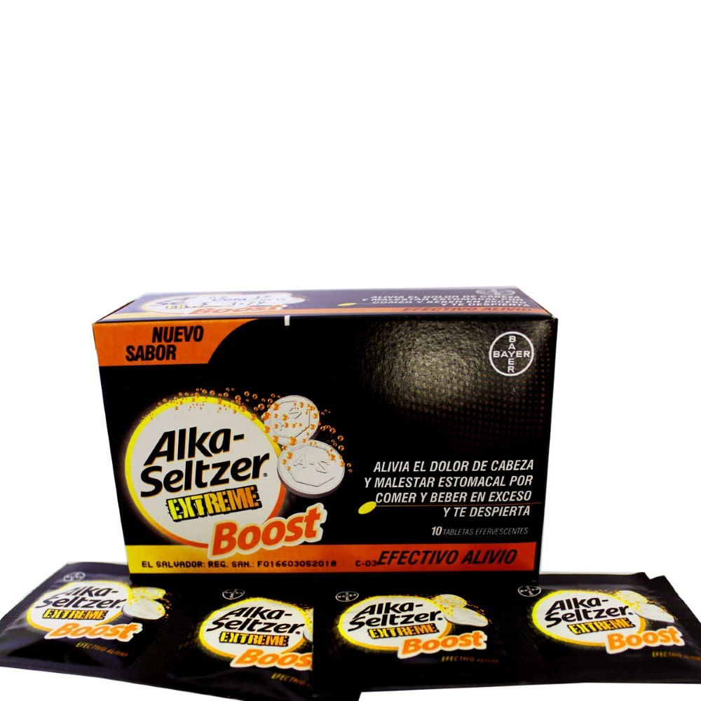 Alka-seltzer extreme boost x 10 tabletas - Siman El Salvador