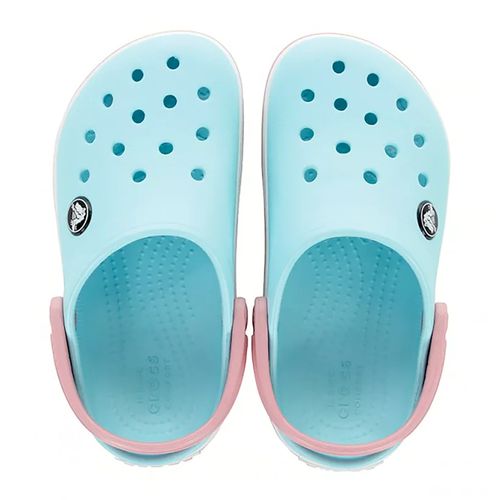 Zueco casual Crocs color celeste para niña