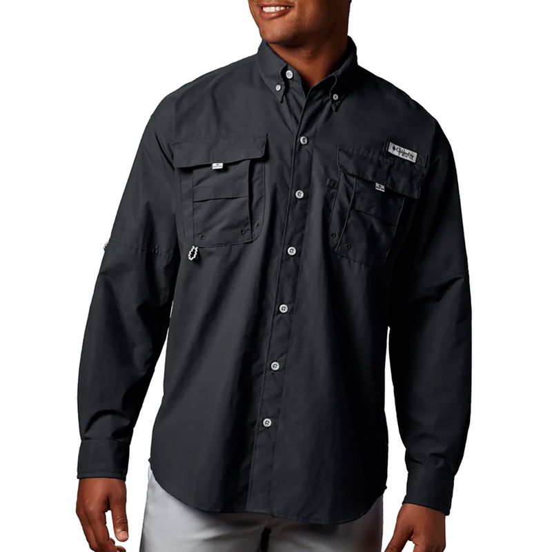 Camisa Columbia PFG Bonehead Negra Para Hombre, 46% OFF