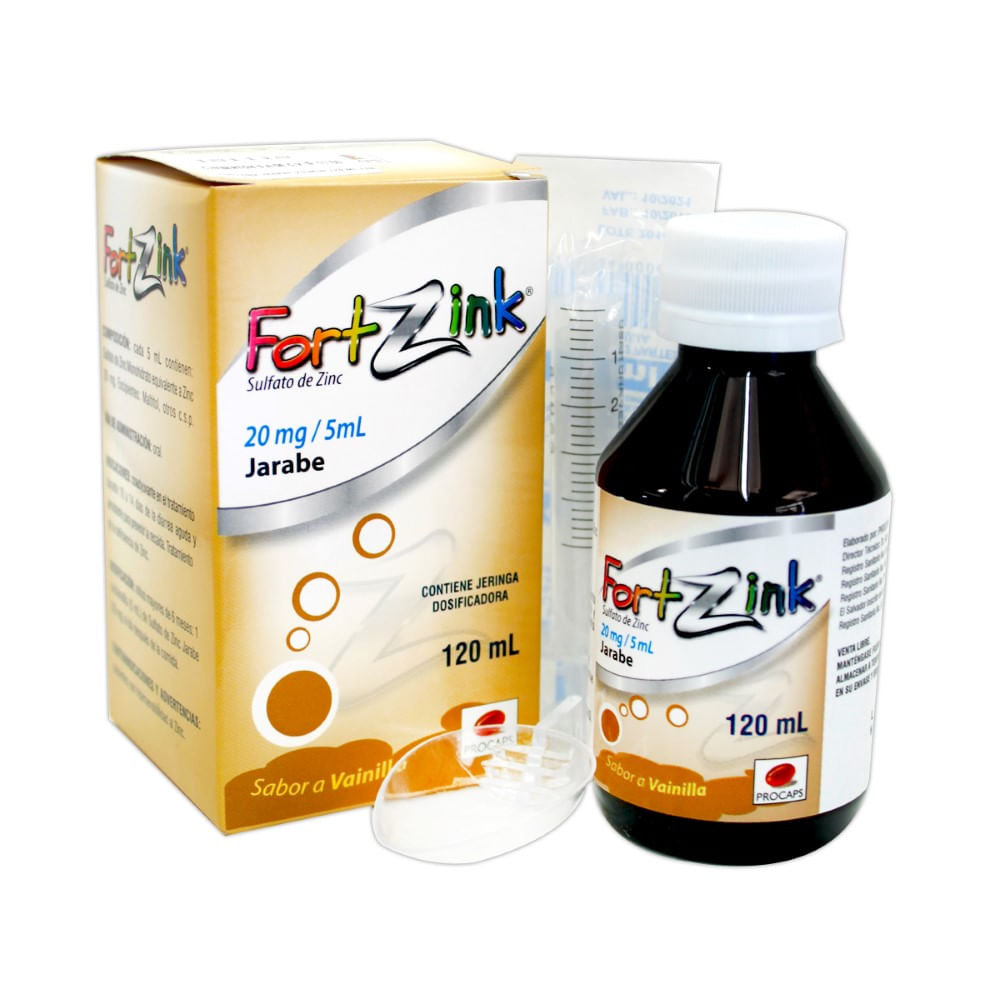 Fortzink jarabe 20mg frasco x 120 ml