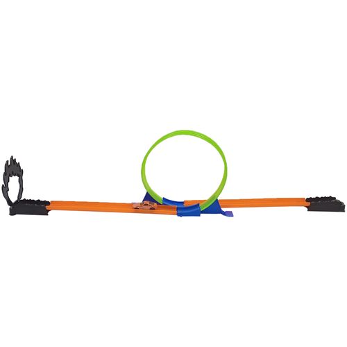 Motor Extreme Set Pista de Acrobacias 360° C/Lanzador, Auto y Aro de Fuego