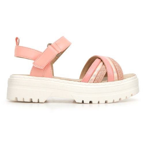 Sandalia casual Colloky color anaranjado para niña