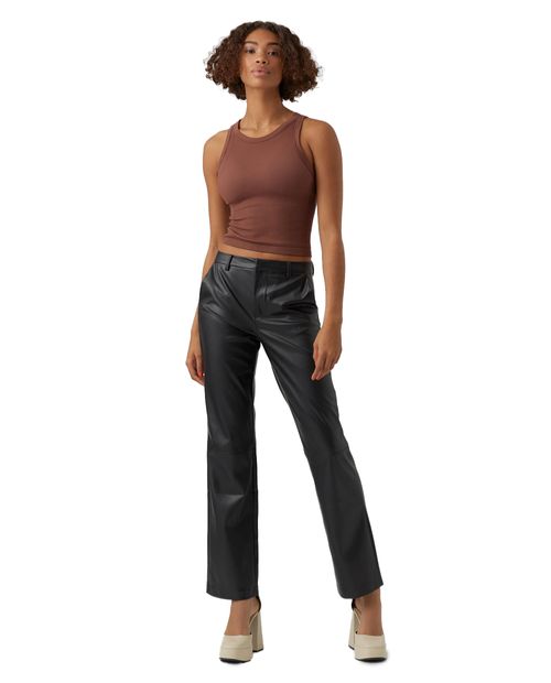 Pantalón Vero Moda slim negro con largo 32" de cintura media para mujer