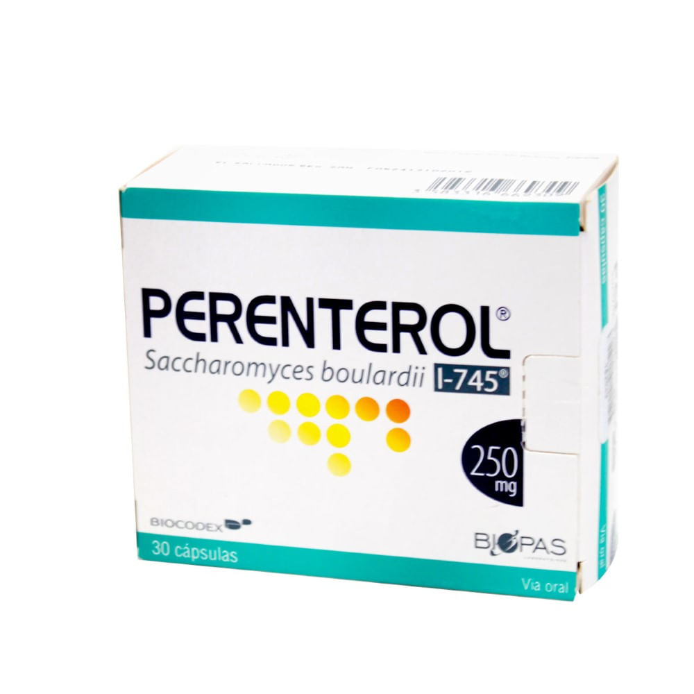 Perenterol 250mg x 30 capsulas - Siman El Salvador