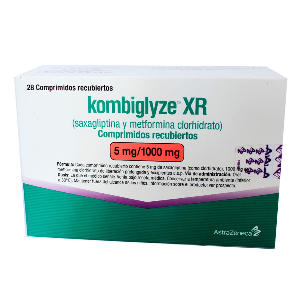 Kombiglyze xr 5 1000mg x 28 comprimidos siman el salvador