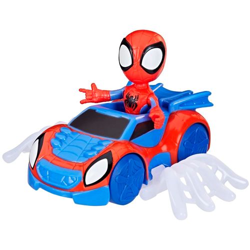 Marvel spidey y sus sorprendentes amigos, set de figura, vehículo y accesorios