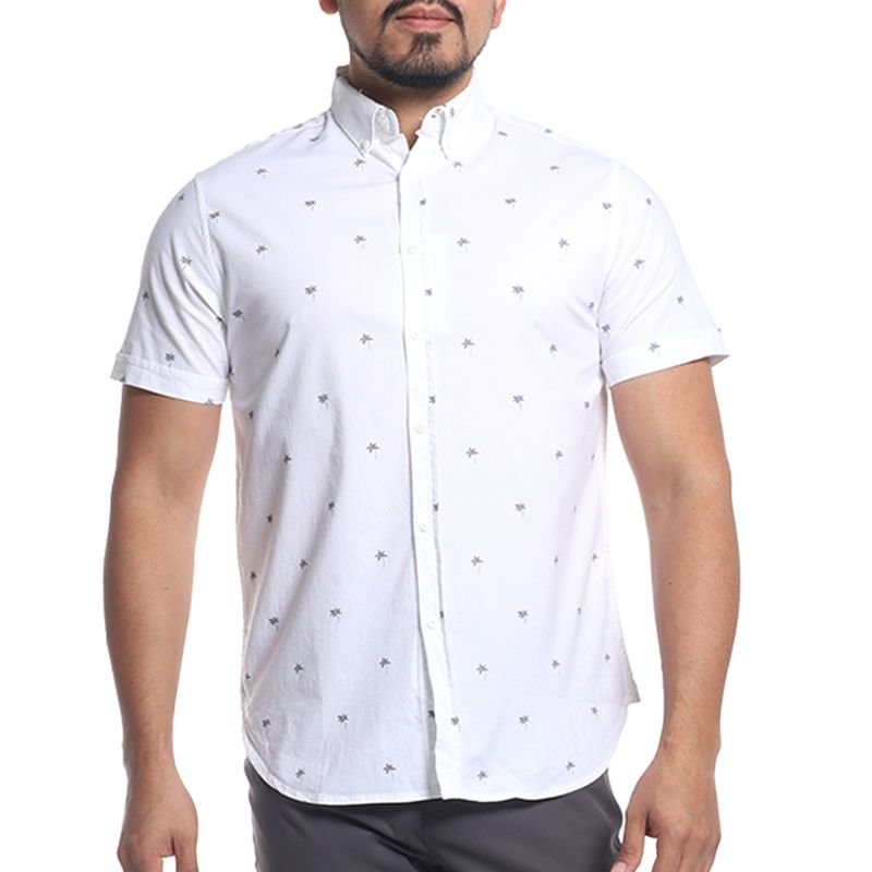 Camisa blanca sales con palmeras