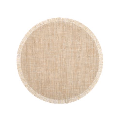 Individual redondo para mesa con flecos 38 cm