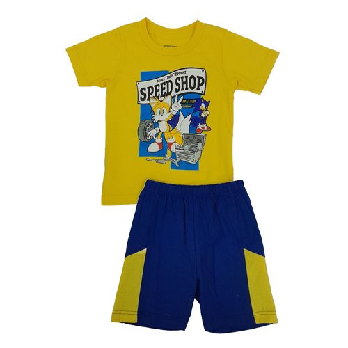 Conjunto de 2 piezas multicolor con estampado de Sonic y Tails para niño