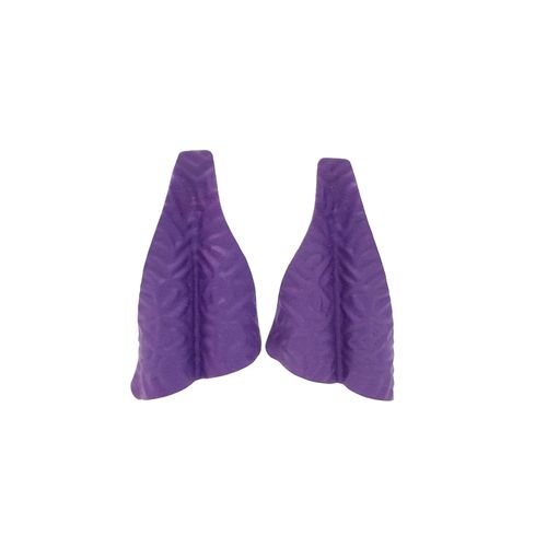 Pendientes ondas de metal morado