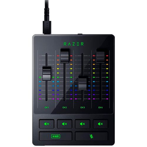 Mezclador de audio para broadcasting y streaming negro