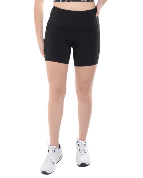 Short RBX deportivo negro de cintura alta para mujer