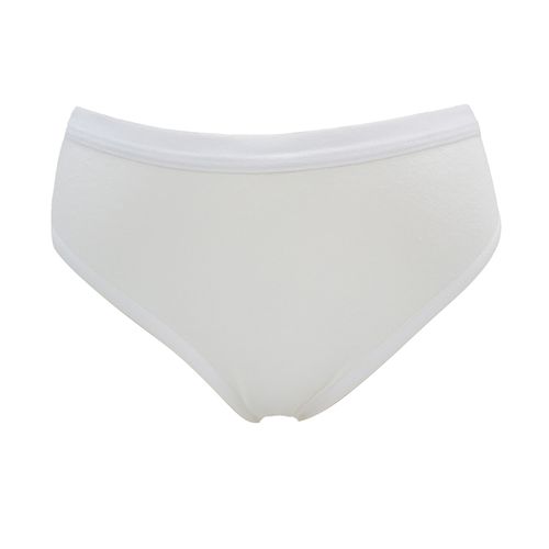 Bikini solido color blanco para dama