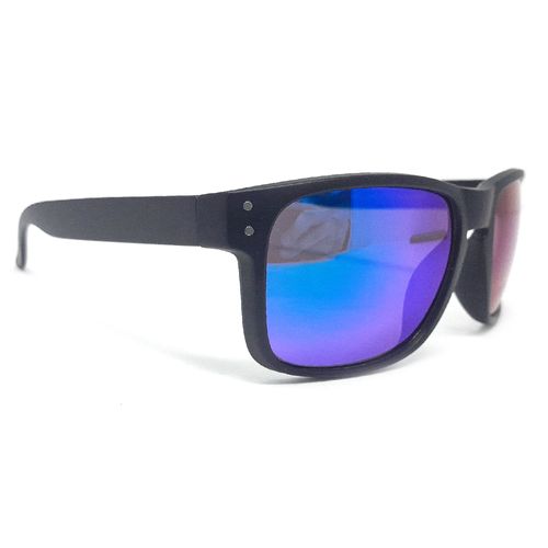Lente de sol unisex Lax wayfarer de acetato negro