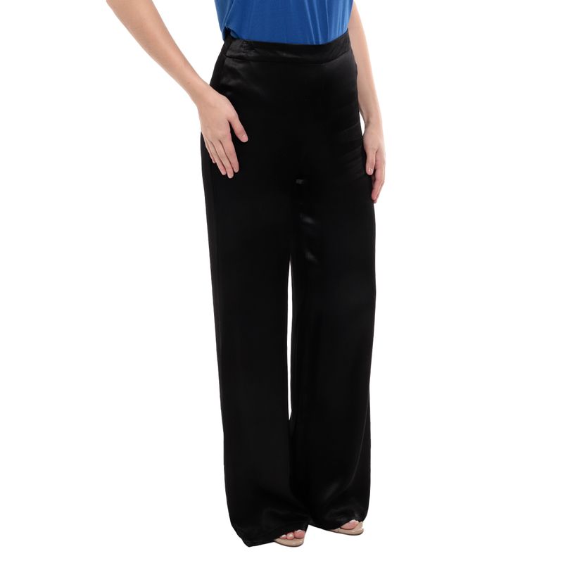 Pantalón Mujer 3/4 Pinzas Moda Casual Formal Cintura Alta Negro
