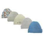 Set-de-5-gorros-multicolor-con-estampado-de-perritos-para-bebe-niño