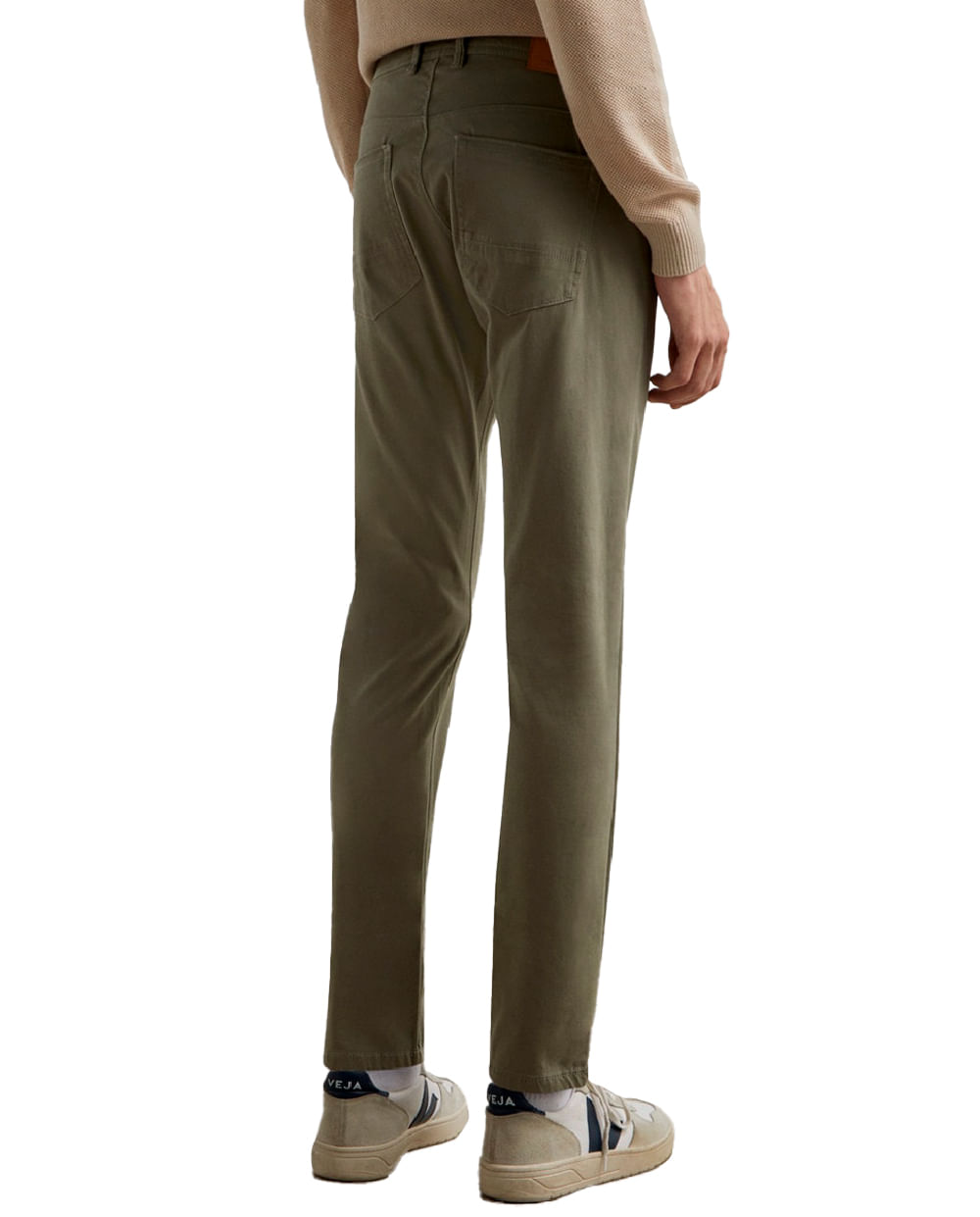 Farfi Travel Office Hombre Casual Color Sólido Pantalones rectos Slim Fit  Pantalones largos Caqui Farfi Pantalones
