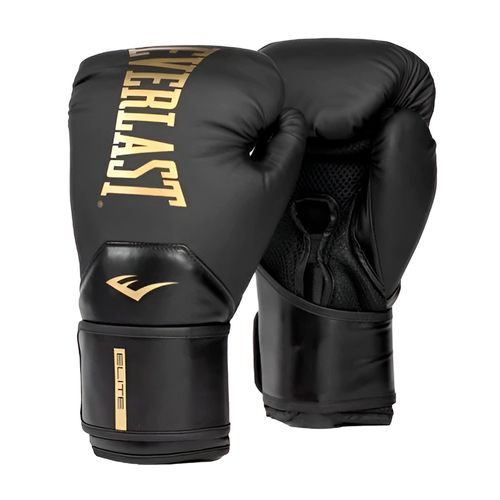 Guante boxeo Everlast Elite 2 12oz black/gold
