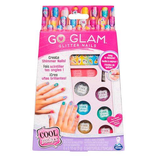 Go Glam Set Diseño Uñas Brillantes
