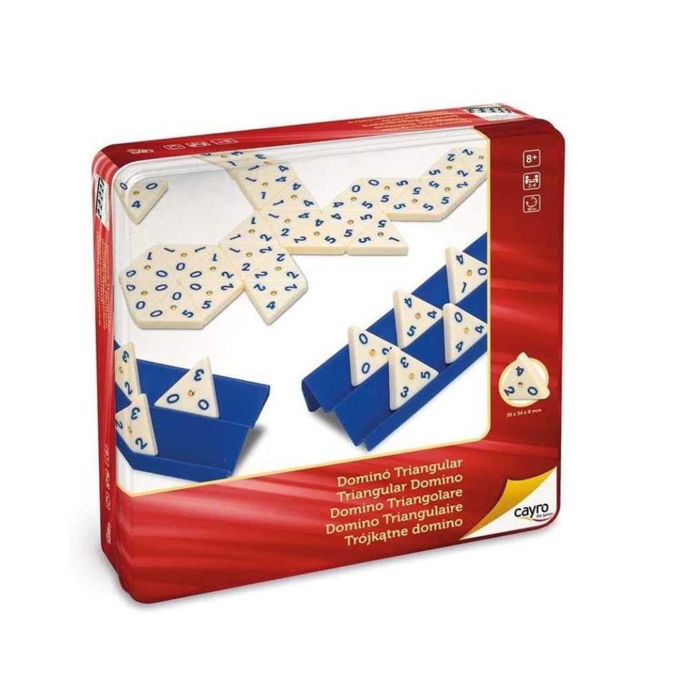 Domino triangular metal box