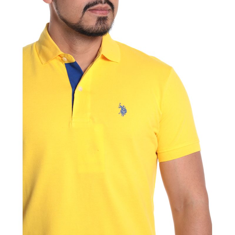 Camisa tipo polo discount amarilla