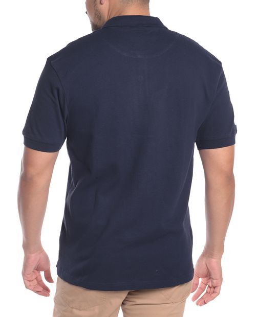 Camisa tipo polo negro para hombre