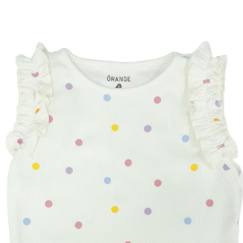 Blusa blanca con puntos para ni a