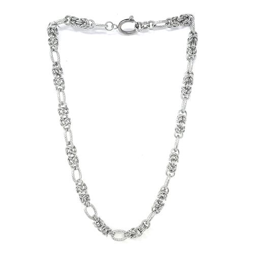 Cadena plateado para mujer 1 cm- 17.5"