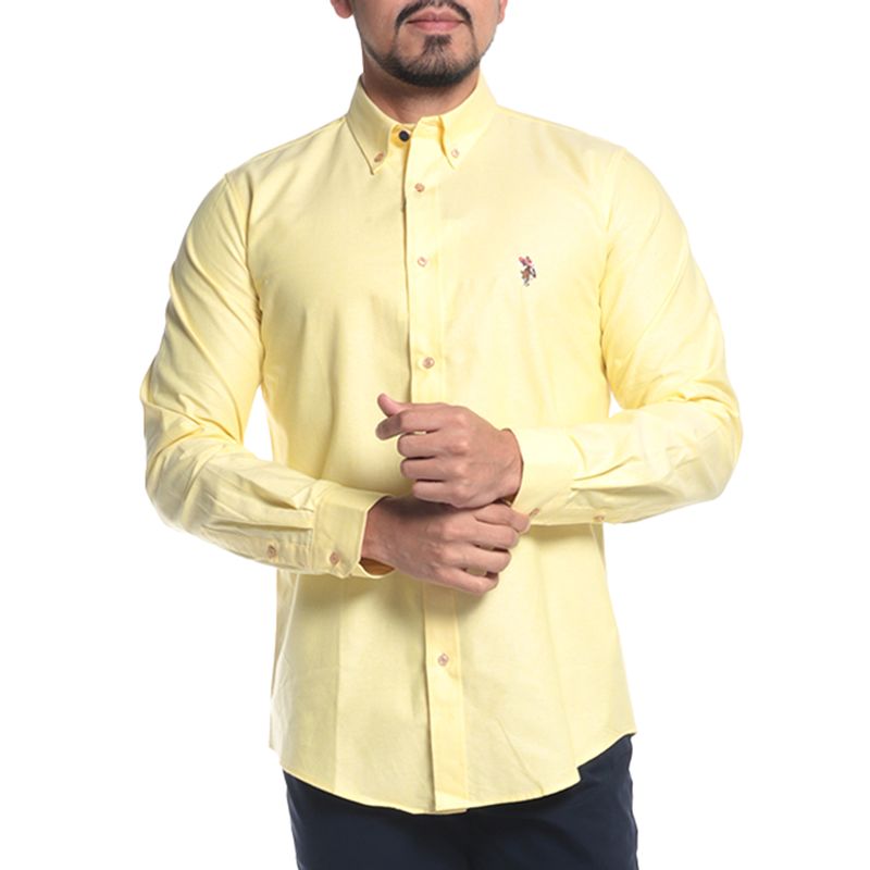 Camisa amarilla para hombre sale