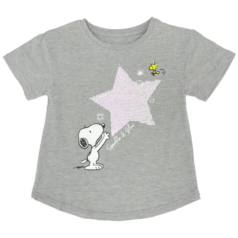 Blusa gris con estampado de snoopy para ni a