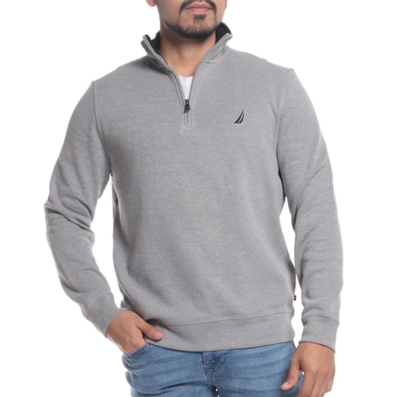 Nautica Sueter gris heather para hombre