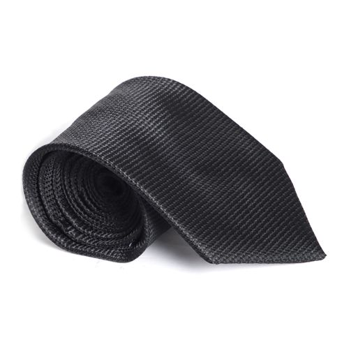 Corbata negra con textura para hombre