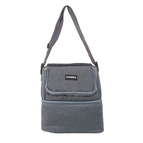 Lonchera térmica gris oscuro 20x17x22cm