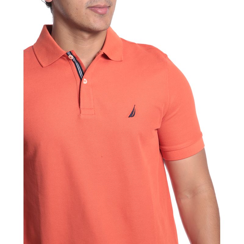 Camisa tipo polo naranja online