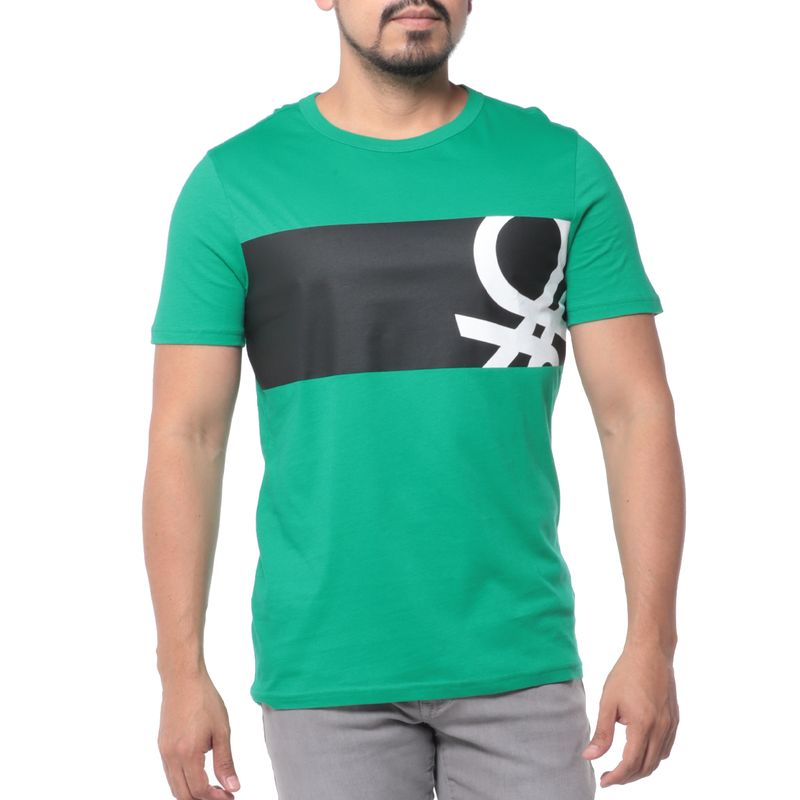 Coleccion Benetton Camiseta Benetton Hombre Playera Con Estampado