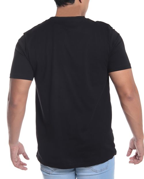 Hurley Camiseta negra estampada para hombre