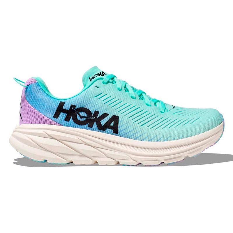 Zapato deportivo Hoka rincon 3 celeste para mujer