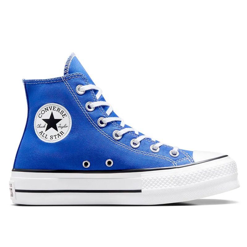 Zapato deportivo casual Converse Chuck Taylor All Star Lift azul para mujer