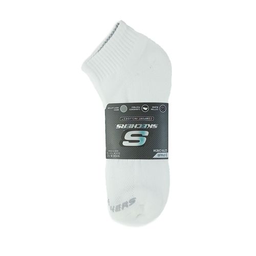 Paquete de 3 pares de calcetines blancos tejidos Skechers para hombre