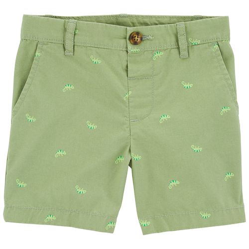 Short verde con estampado de camaleones para niño
