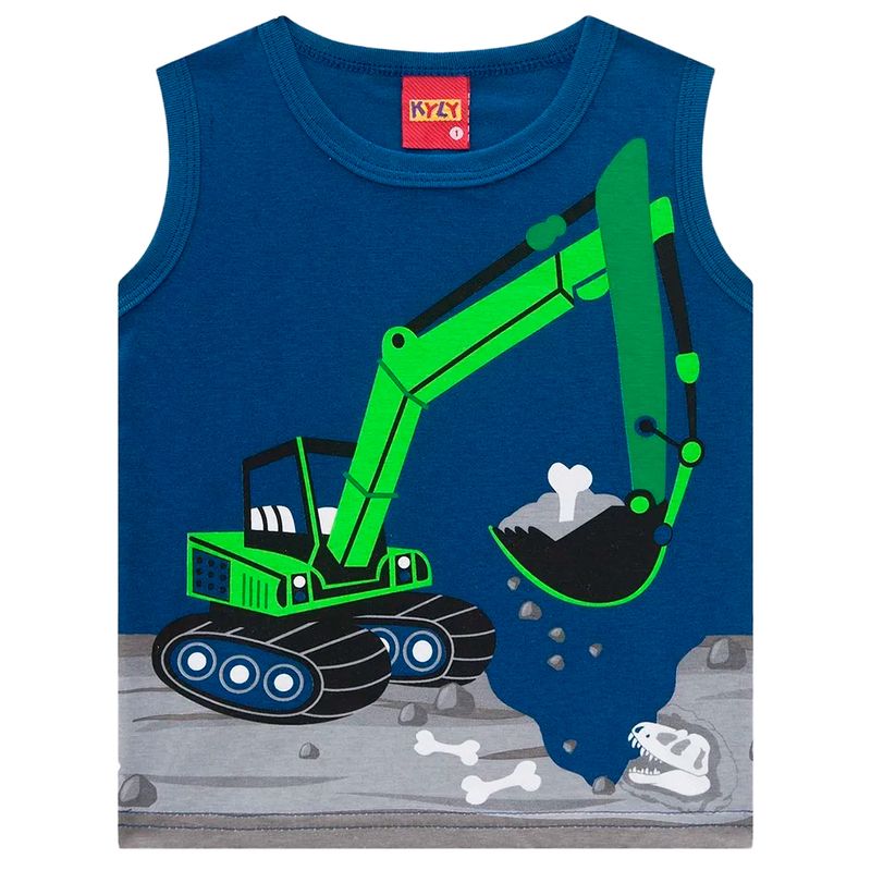 Camiseta-azul-con-estampado-de-excavadora-para-niño
