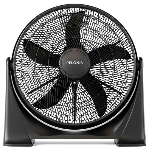 Ventilador de piso negro 3 velocidades