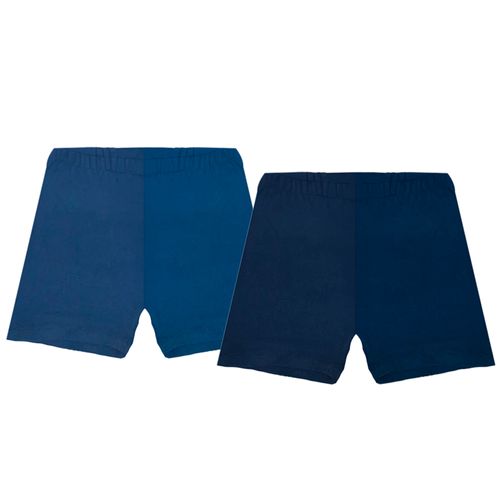 Set de 2 shorts bicolor sólido para niña