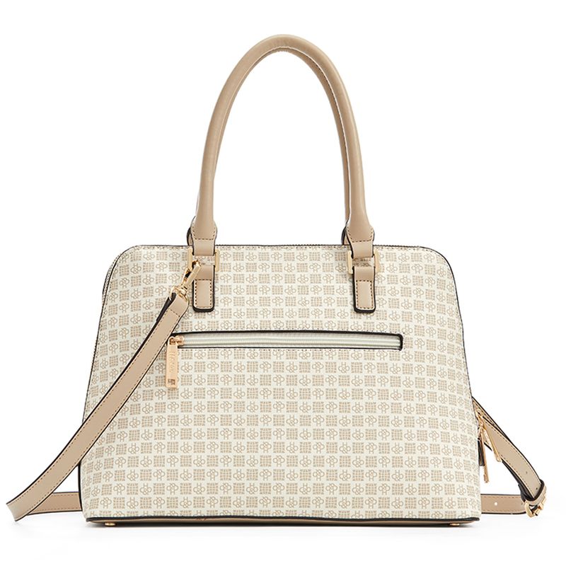 Cartera satchel H&Co Brooklyn color beige para dama